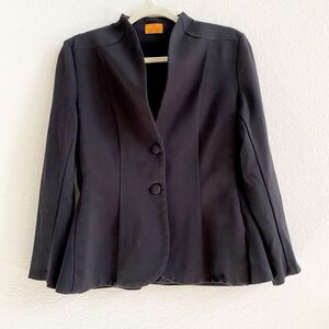 Mary Crafts Women's Black Sz 8 Fitted Lined Office Business Work‎ Blazer Jacket